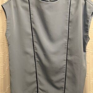 Express Sky Blue Top with Black Accent